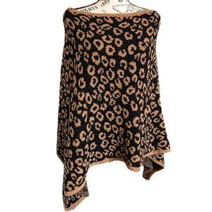 Animal Print Poncho NWOT